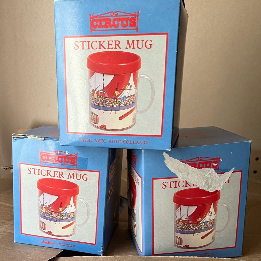 Circus Sticker Craft Mug NIB - Picture 2 of 7